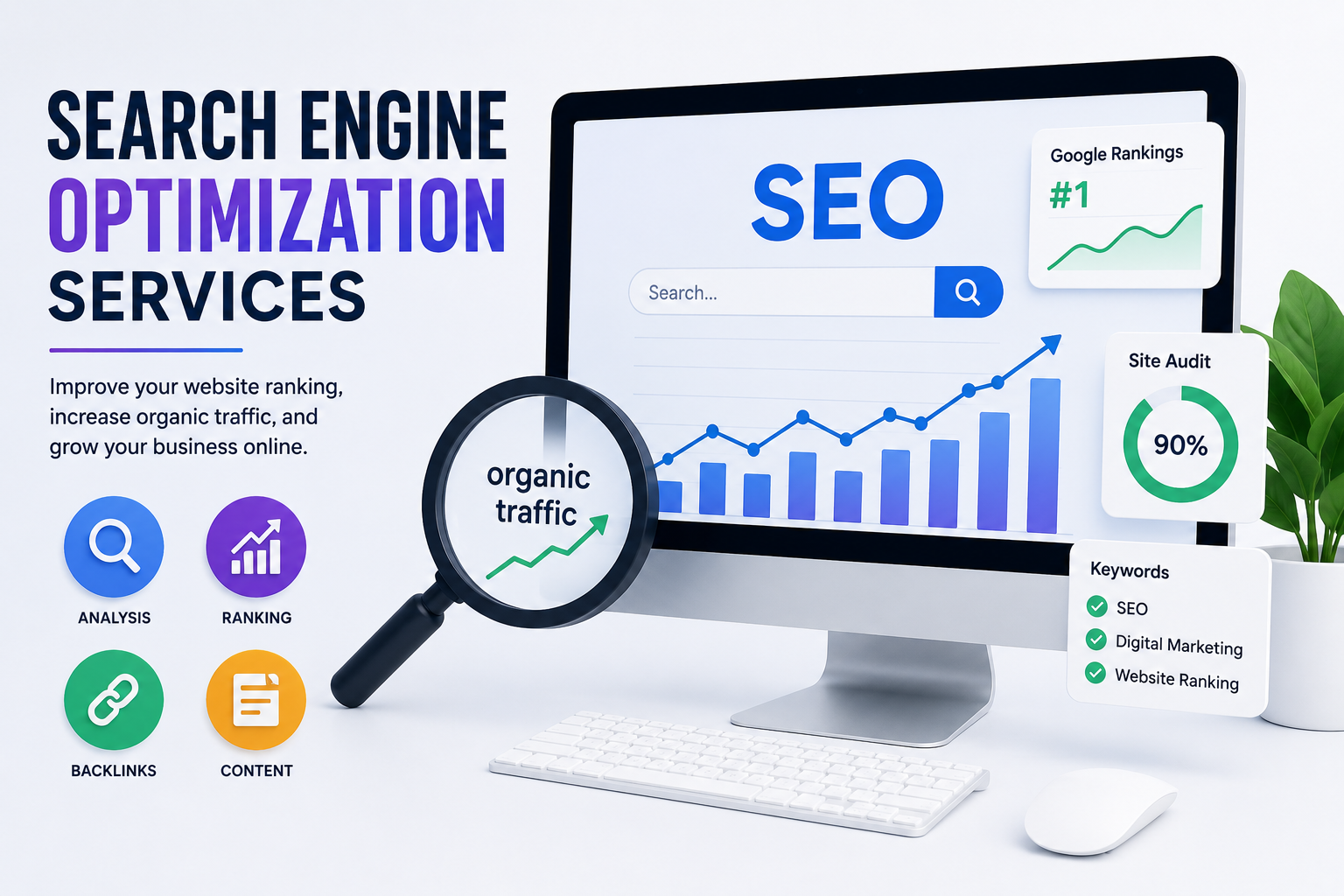 Search Engine Optimization Services SEO Services SEO Company Organic Traffic Google Rankings